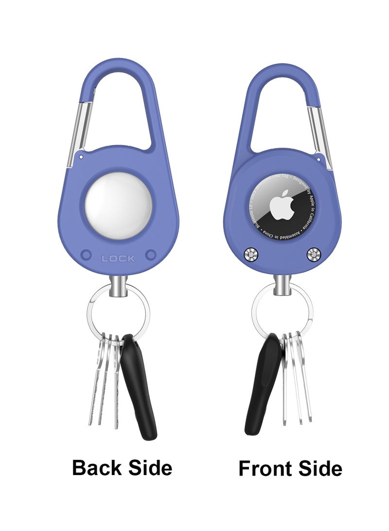 جراب Airtag لسلسلة مفاتيح جهاز تتبع Airtag من Apple، مزود بحلقة تعليق، جراب واقٍ، حامل مقاوم للماء، غطاء لجهاز تتبع الموقع، قفل آمن، جراب سلسلة مفاتيح من الألومنيوم للأمتعة وعلامات الحقائب. - Image 4